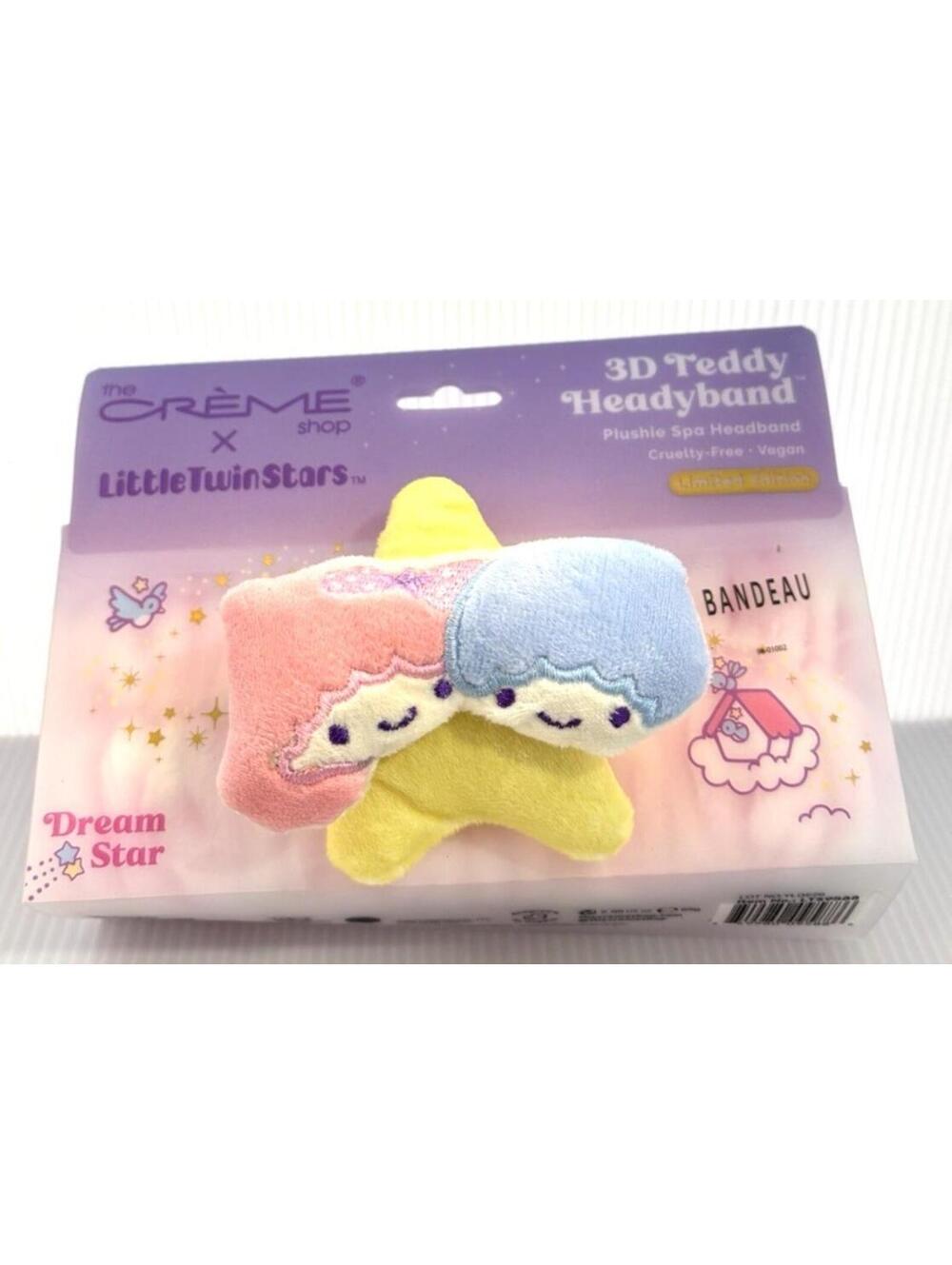 The Crème Shop x Little Twin Stars 3D Teddy Headyband Plush Spa Hair Accessory